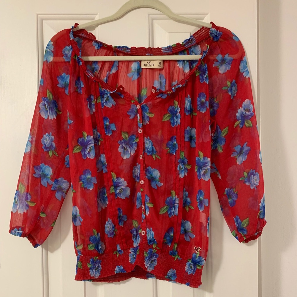 Floral Hollister Top